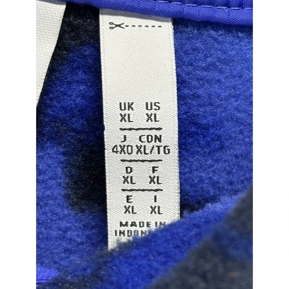 Adidas Men's Adventure Polar Fleece Allover Print Hoodie In Sonic Ink XL